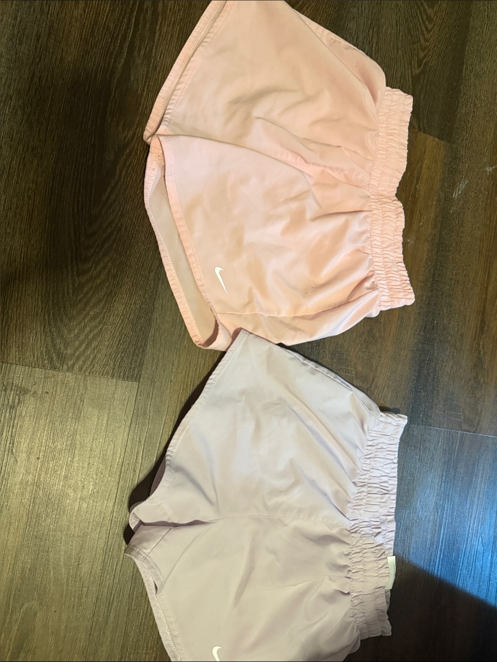 Nike Kids Pink and Lavender Athletic Shorts Set